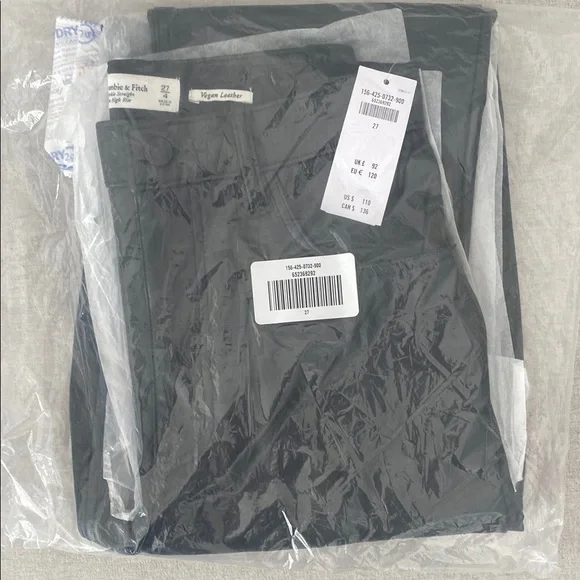 Abercrombie Black Vegan Leather Pants - Picture 3 of 3